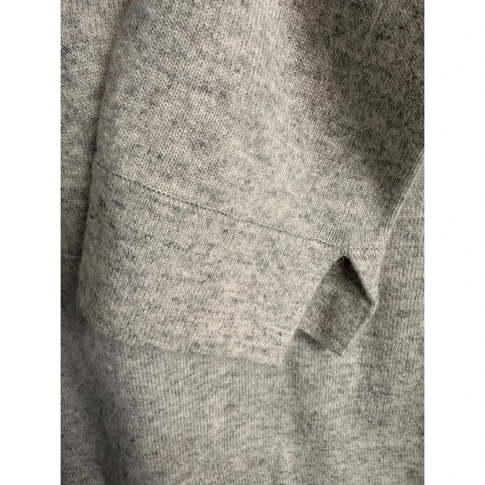 J.Crew Gray Merino Wool Angora Cashmere Blend Cardigan Sweater Jeweled Button L
